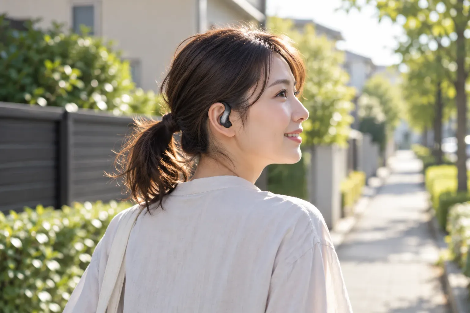 Shokz OpenFit Air 2の使用イメージ(AI生成)
