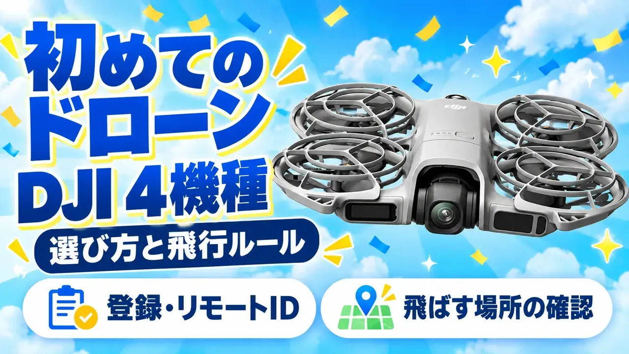 初めてのドローンはDJIのどれ？初心者向け4機種の選び方と飛行ルール
