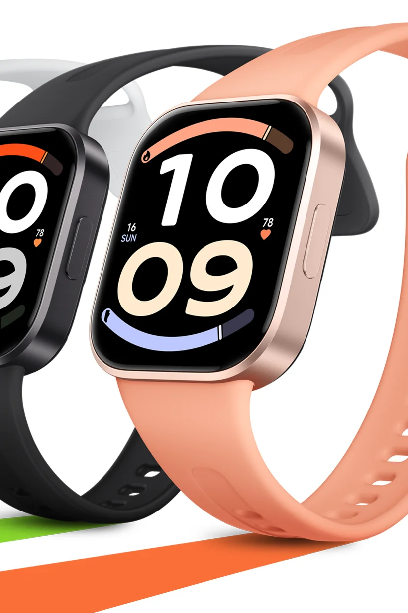 Xiaomi Redmi Watch 6 Activeの製品画像。ローズゴールドのケースとバンドが見える